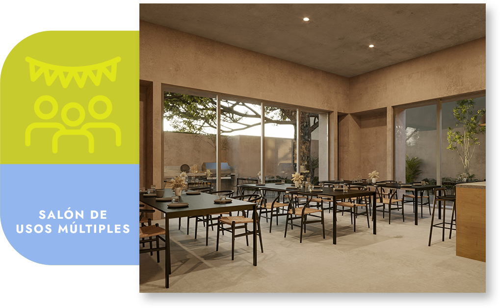Departamentos en venta con salón de usos múltiples